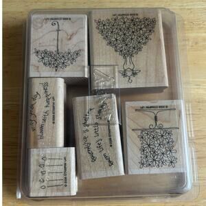 Stampin’ Up! Blooming with Happiness Wedding/Bridal Shower Rubber Stamps (6)